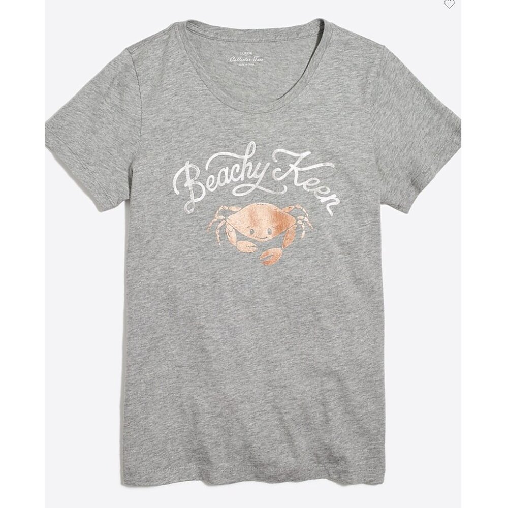 🦀 J Crew 🦀 Collection Tee Beachy Keen Crab Collector Tee, Size: S